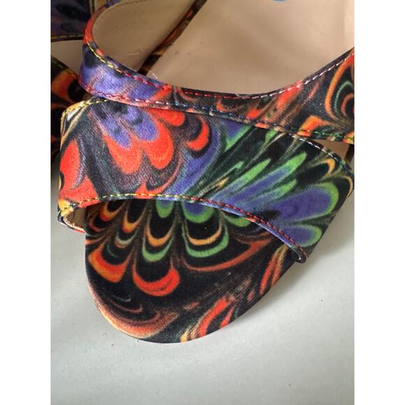 Sacha London Mulit-Colored Mules open toe Heels 8 - Picture 5 of 12